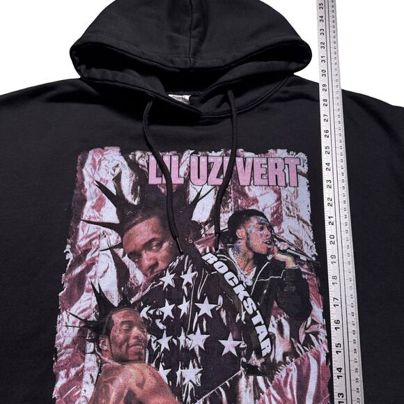 Lil Uzi Vert Concert Pink Tape Tour Graphic Hoodie Men Rap Hip Punk Rock XL - Picture 6 of 8